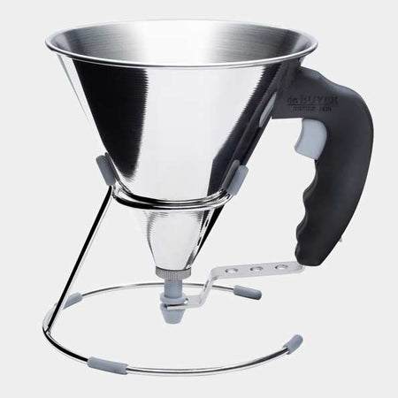 KWIK mini stainless steel piston funnel - 0.8 L