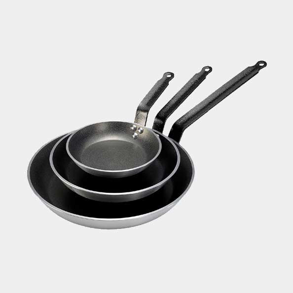 CHOC RESTO INDUCTION non-stick round pan - Riveted iron handle