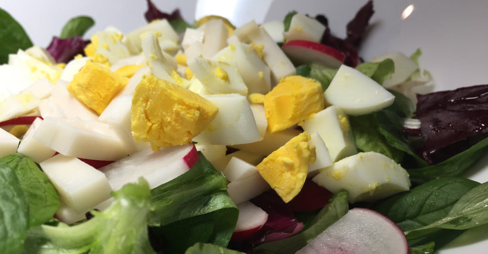 Salad with Goat Cheese and Magic Pumpkin Seed Oil