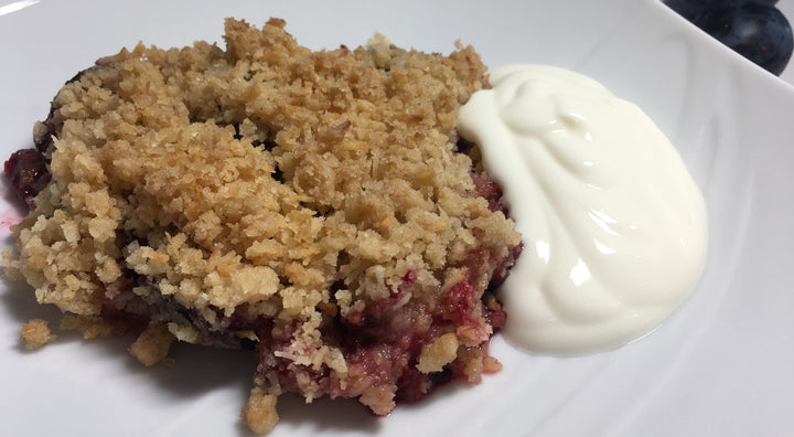 VIDEO: Plum Crumble with Pistachios and Coconut