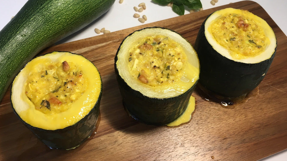 VIDEO: Pretty Stuffed Courgettes - Perfect with Fish
