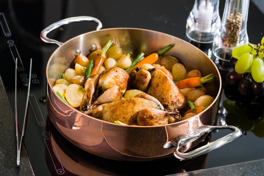 PRIMA MATERA Sauté Pan with 2 Handles and Stainless Steel Lid