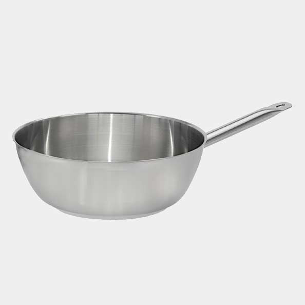 PRIMARY flared rounded sauté-pan, straight edge, without lid